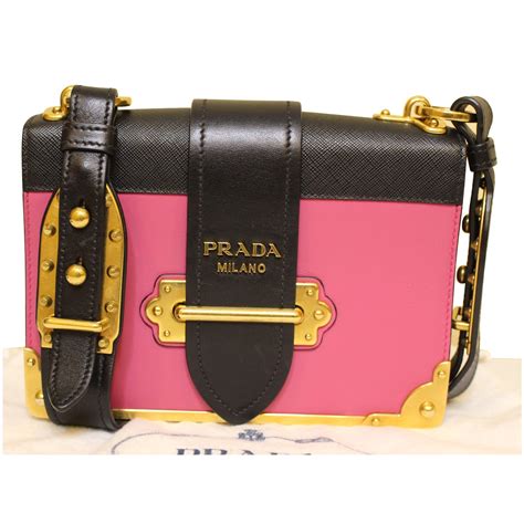 calf leather bag prada|Ink Blue/black Leather Prada Cahier Bag .